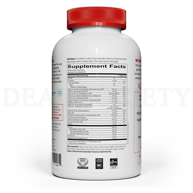 SmartyPants Kids Formula Multivitamin Gummies 180ct Each Lot of 2