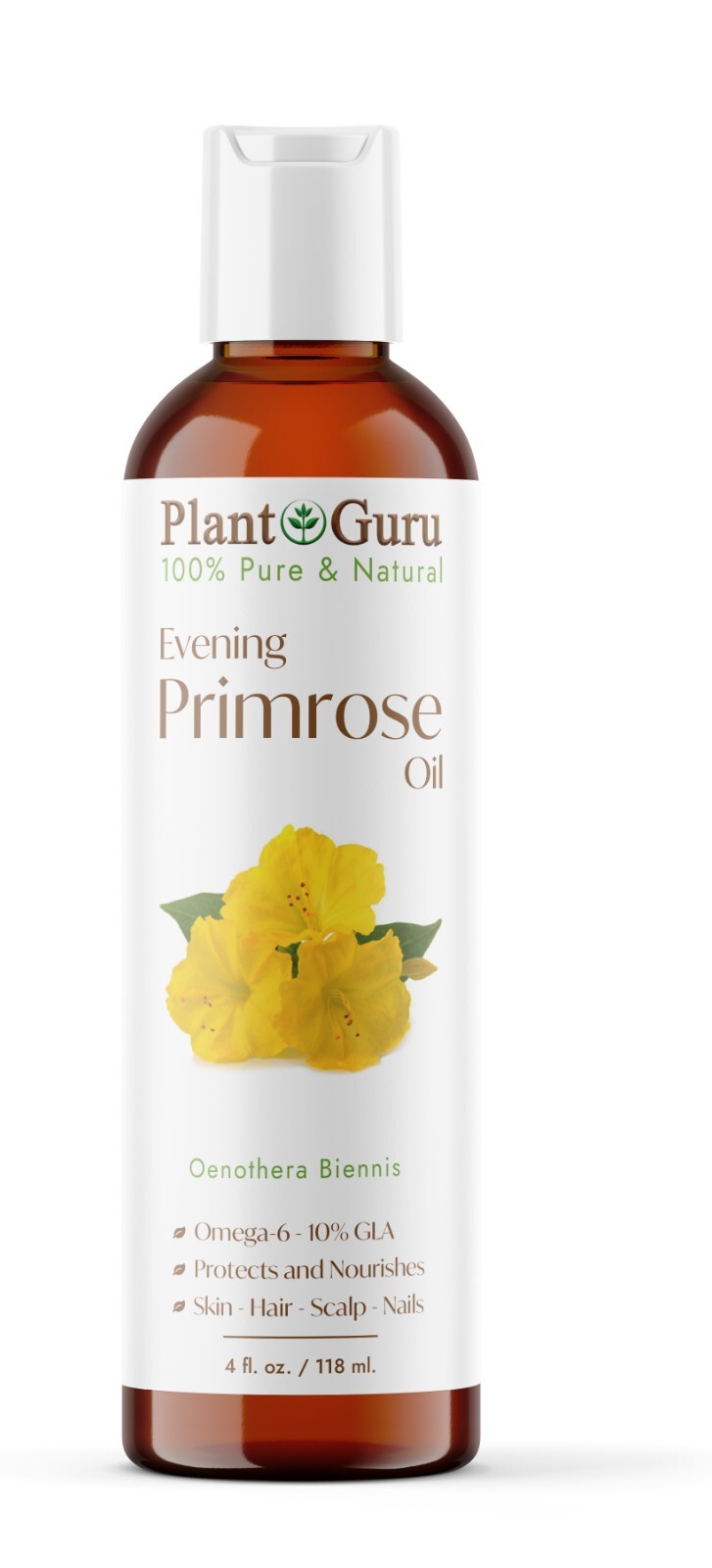 Evening Primrose Oil 4 oz. Cold Pressed 100% Pure Natural Organic Refined