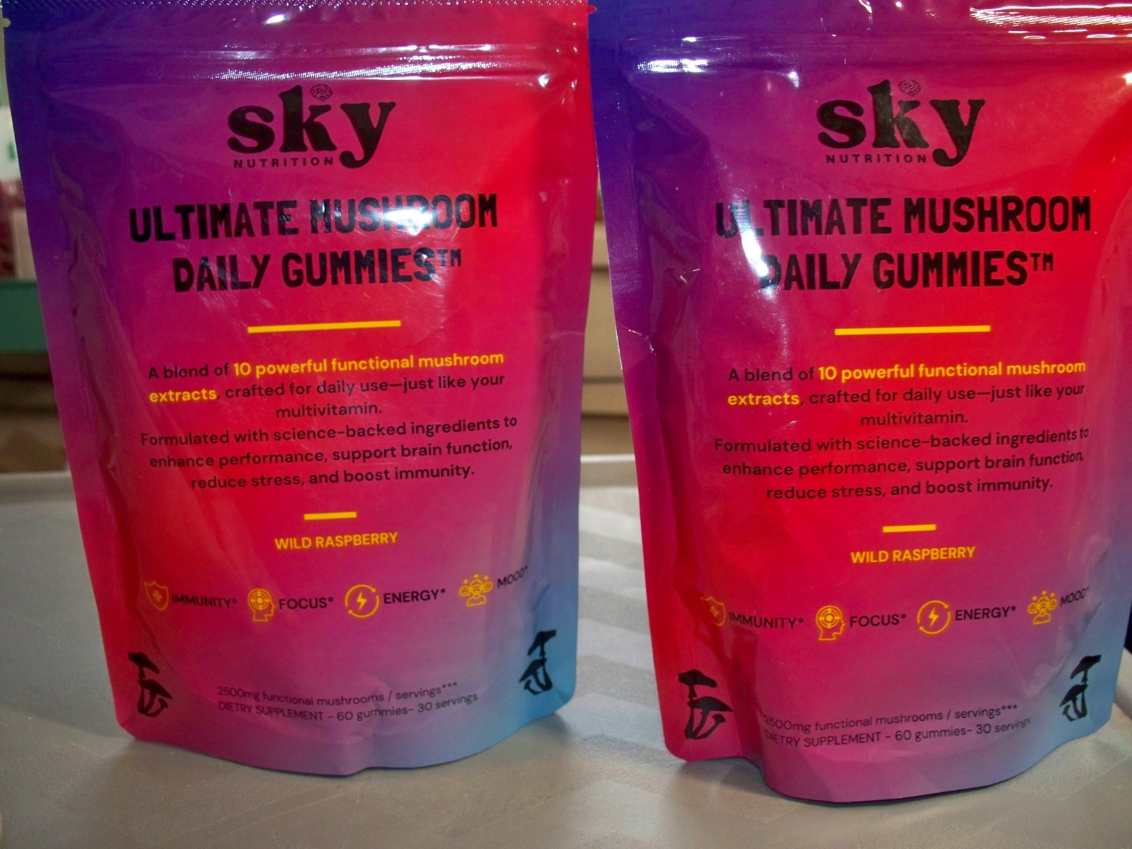 Sky Nutrition Ultimate Daily Gummies Wild Raspberry Flavored 2pk 60 per bag