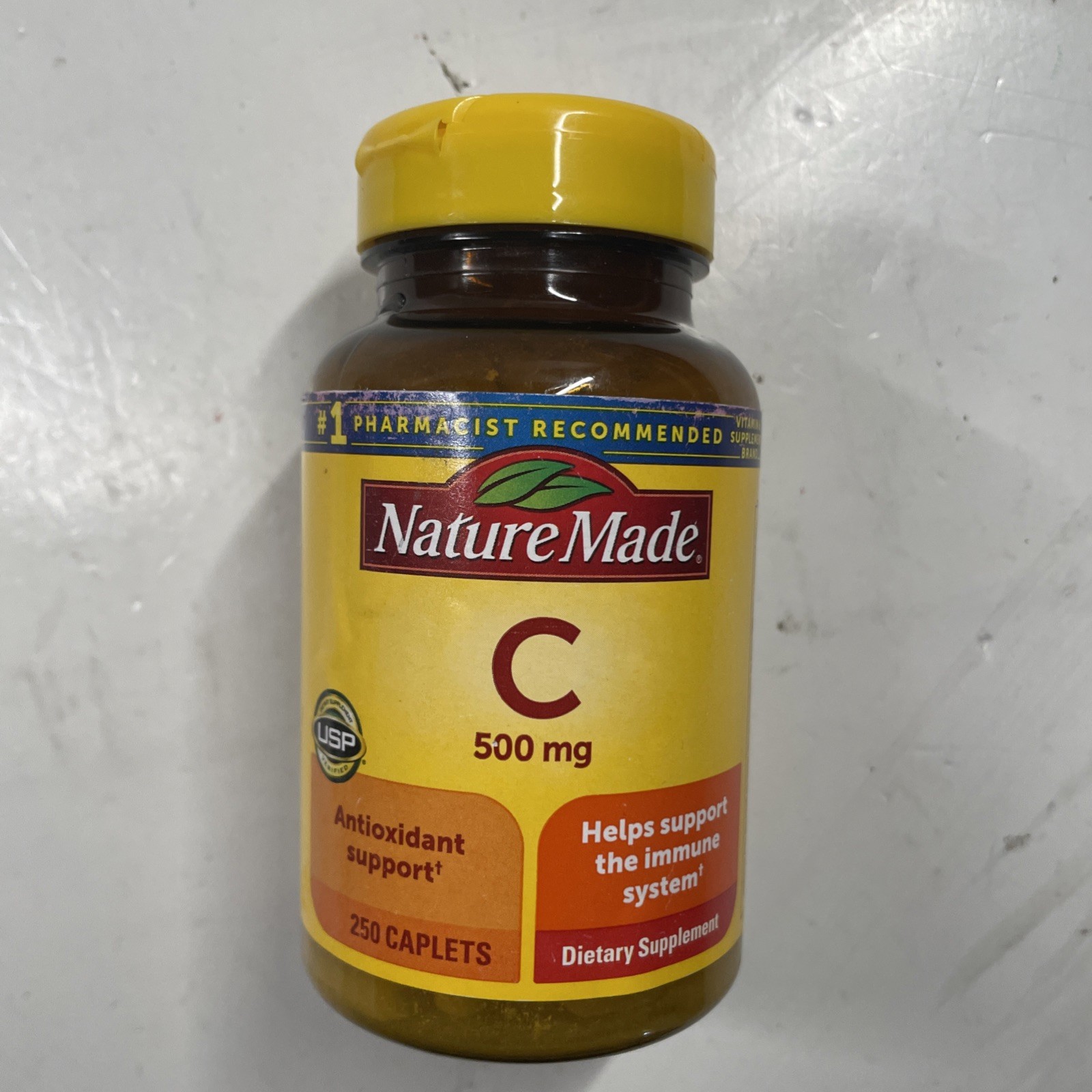 Nature Made Vitamin C 500mg 250 Caplets Exp 02/2027 New Sealed