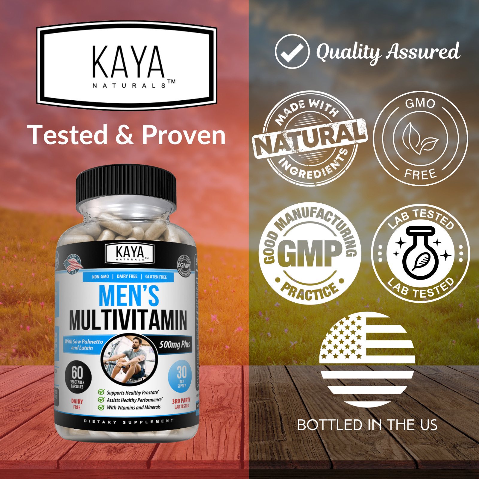 (2 Pack) Multi Vitamin for Men Capsules Mens Prostate Multivitamin Multimineral