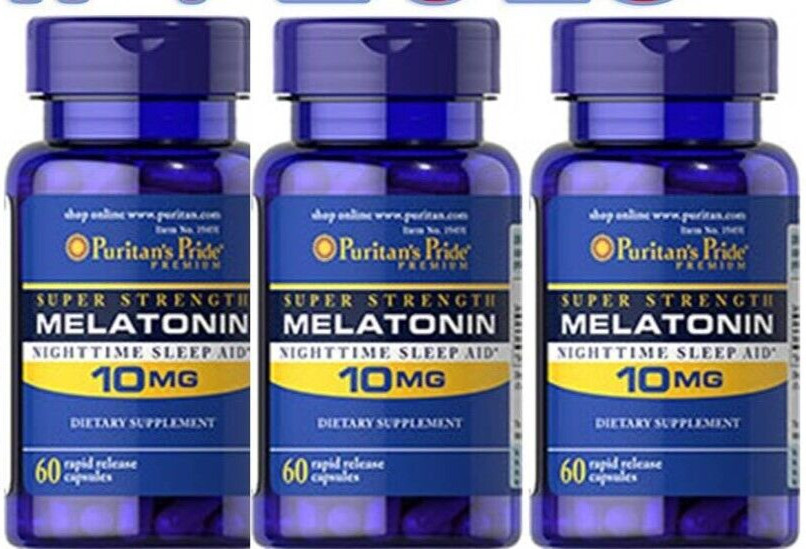 Melatonin 10 Mg 2 Bottles X 60 softgels= 120 rapid release capsules made in USA