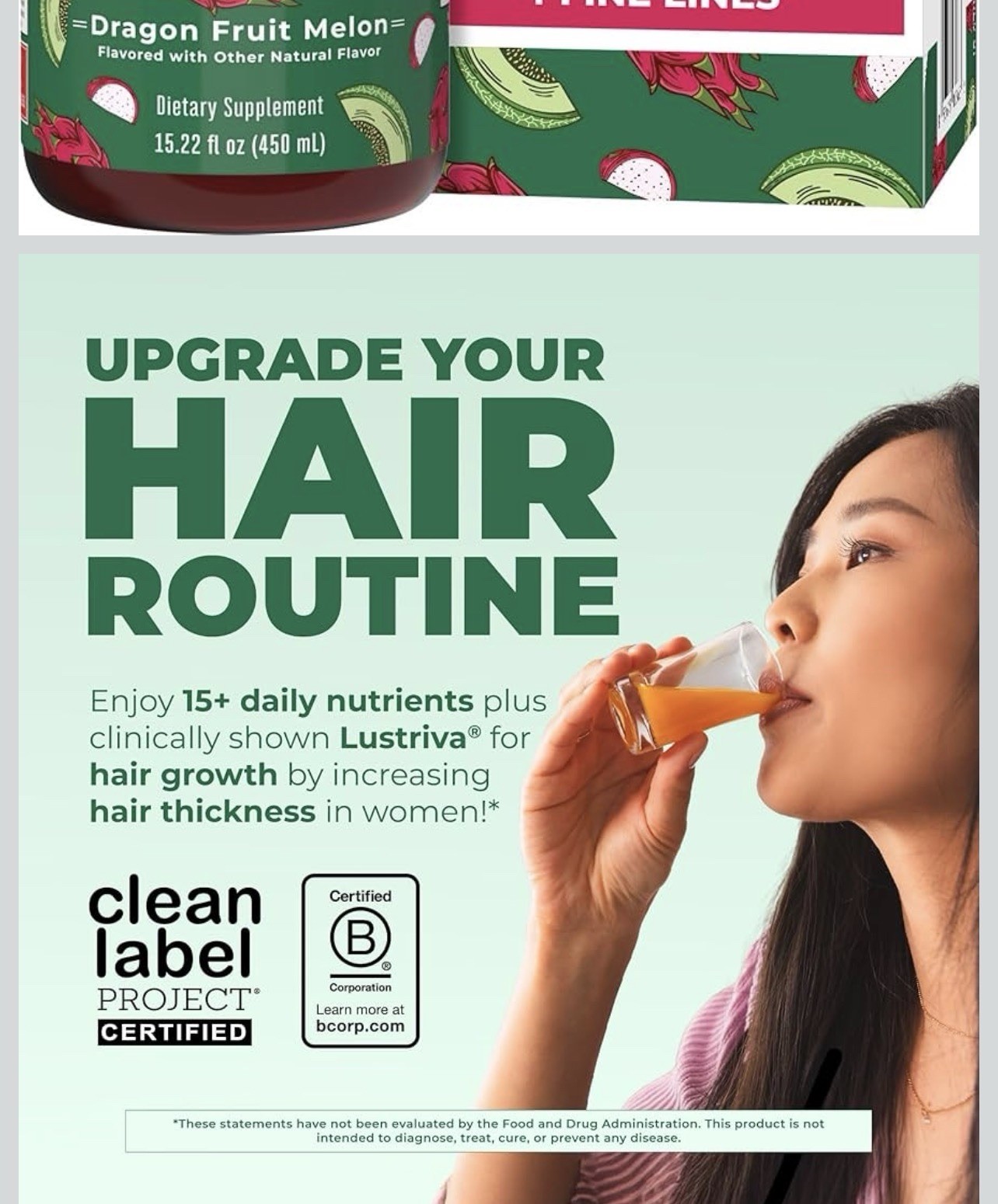 Mary Ruth’s Liquid Morning Multivitamin +Hair Growth Dragon Fruit 15.5 FL. OZ.