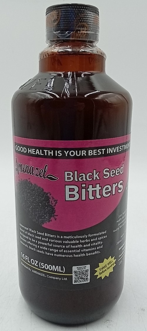 Amenazel Organic Black Seed Bitters 16 fl oz Exp 3/30