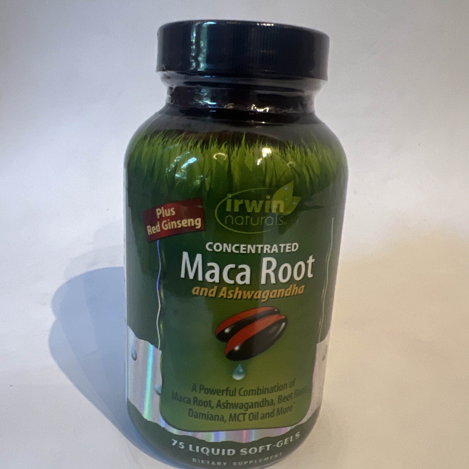 Irwin Naturals Concentrated Maca Root & Ashwagandha 75 Softgels Exp 06/2026
