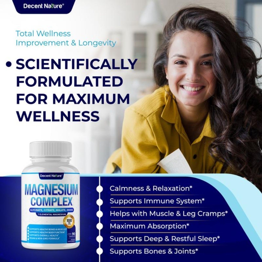 Magnesium Complex 1000mg – Made with 7 Elemental Magnesium Forms