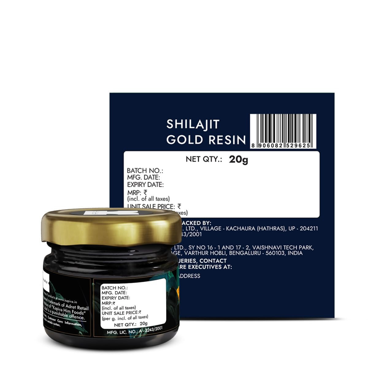 Kapiva Shilajit/Shilajeet Gold Resin – 20g | 500mg/Serving | 40 Servings