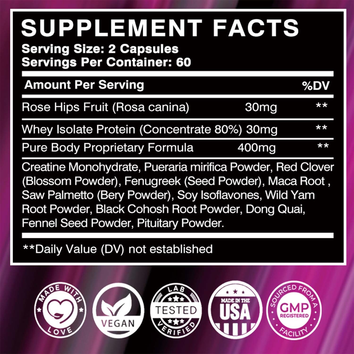 120pcs Xtra Body – Pueraria Mirifica – Butt Breast Enlargement, Estrogen Balance