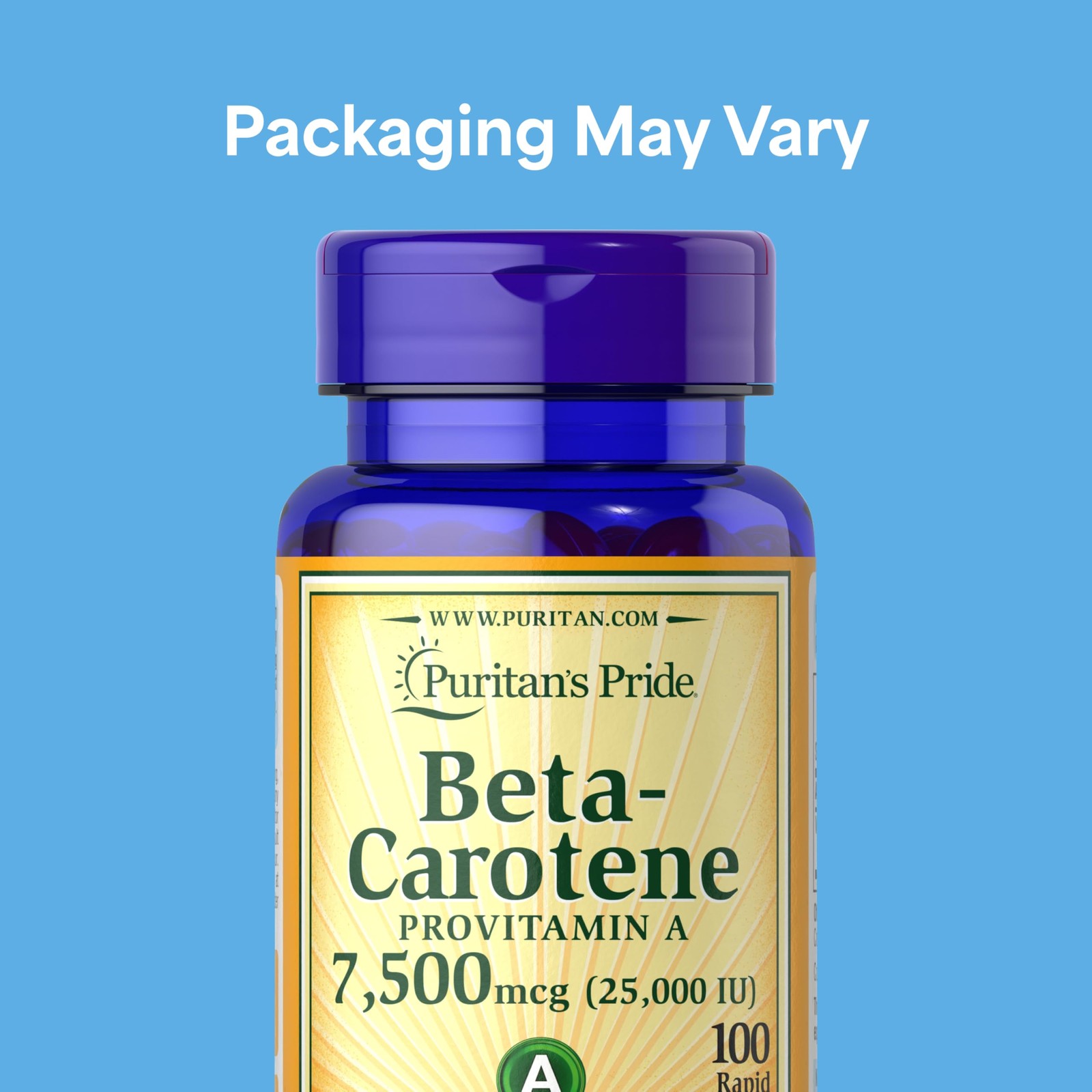 Puritan’s Pride Beta Carotene Provitamin A 100 count (Pack of 1), N/a