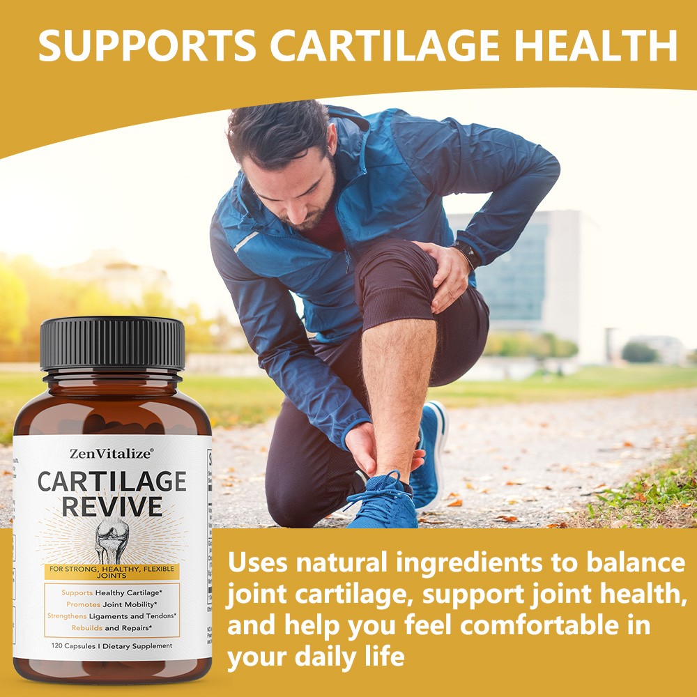 ZenVitalize Cartilage Revive 30/60/120 Caps Non-GMO Reduce Stiffness and Aches