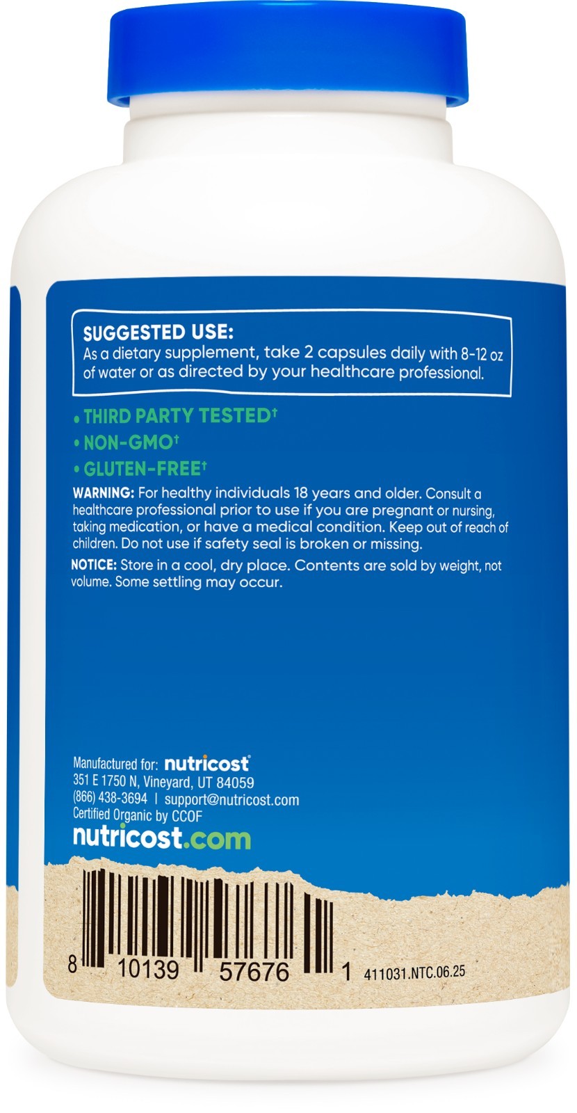 Nutricost Organic Resveratrol (600mg) 120 Capsules – USDA Organic, 60 Servings