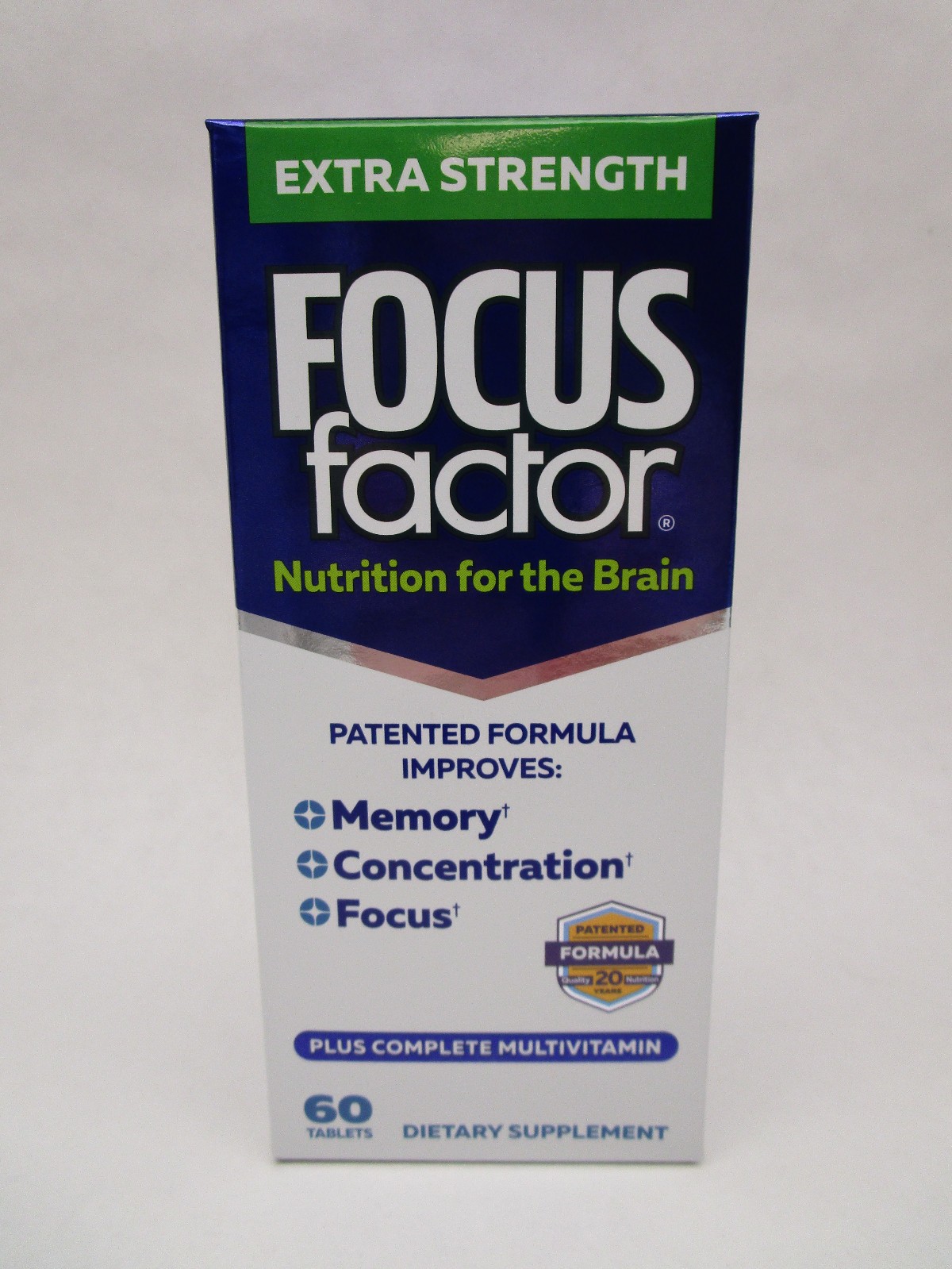 6 x Focus Factor Extra Strength Multivitamin Brain Health 60 Count Bottle 2/28