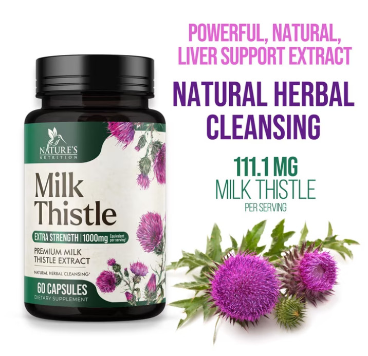 Liver Cleanse & Detox Support Supplement 1166mg with 22 herbs + Milk Thistle