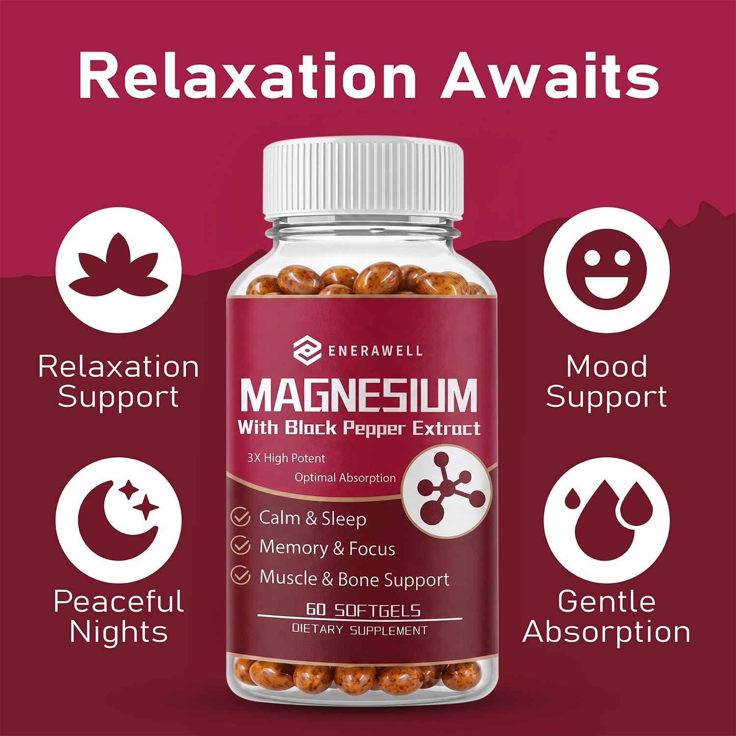 Magnesium Glycinate | Capsules Highest Potency Buffered & Chelated | 02/07/2027