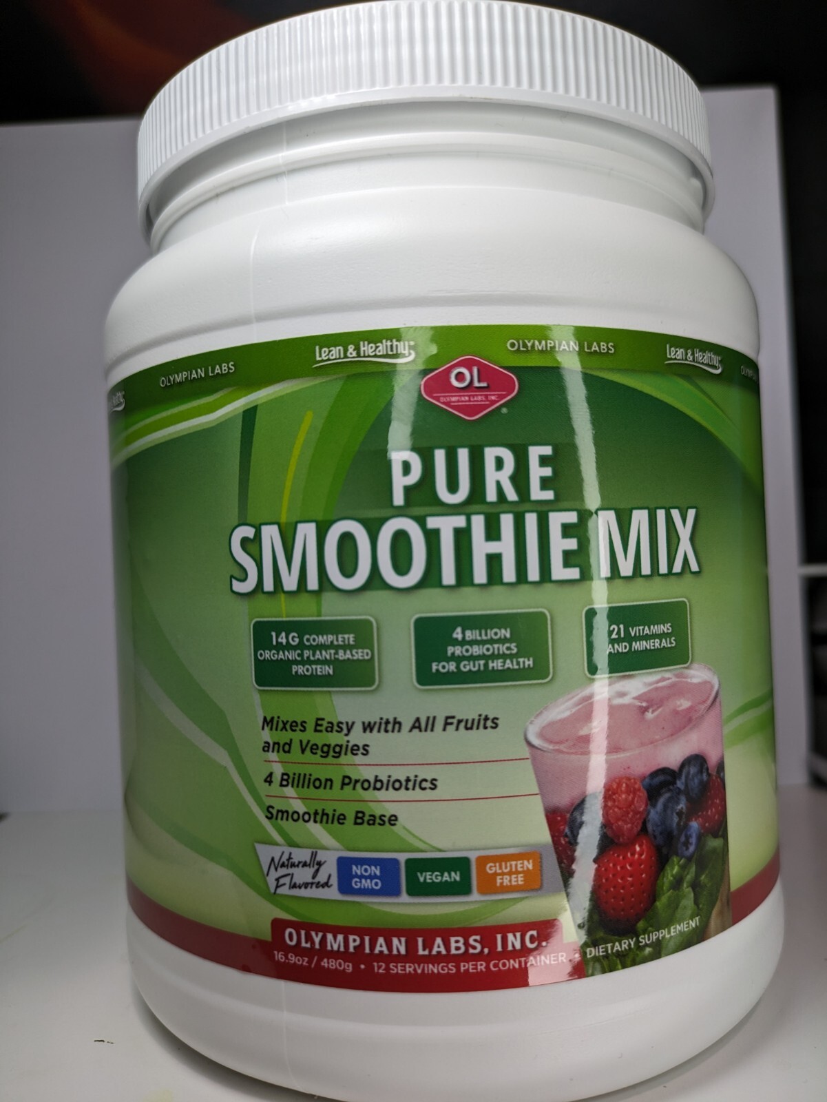 Pure Smoothie Mix with Organic Protein 18.9 oz (480g) Powder No GMO EXP:06/2025