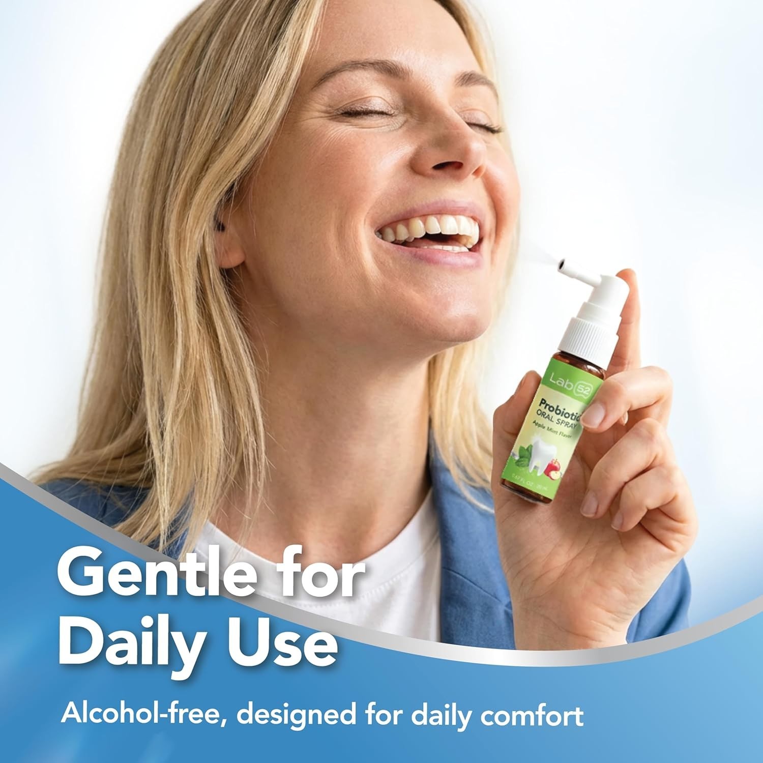 Breath Freshener Spray, L8020 Probiotic Oral Mist for Gum Sugar-Free, Alcohol-Fr
