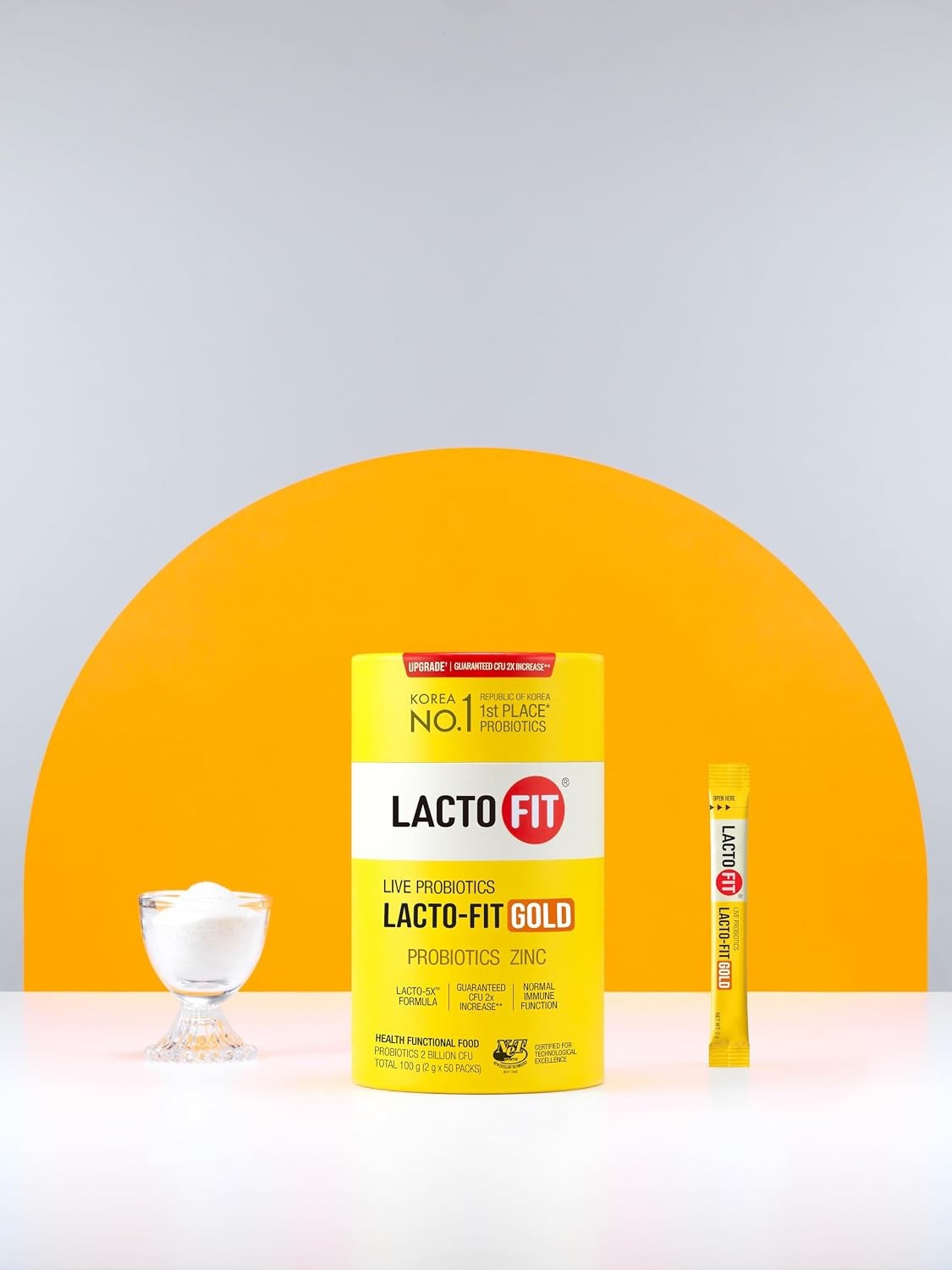 (2-PACKS) LACTOFIT GOLD PROBIOTIC POWDER STICKS (2g x 50 packs) YOGURT & GRAPE