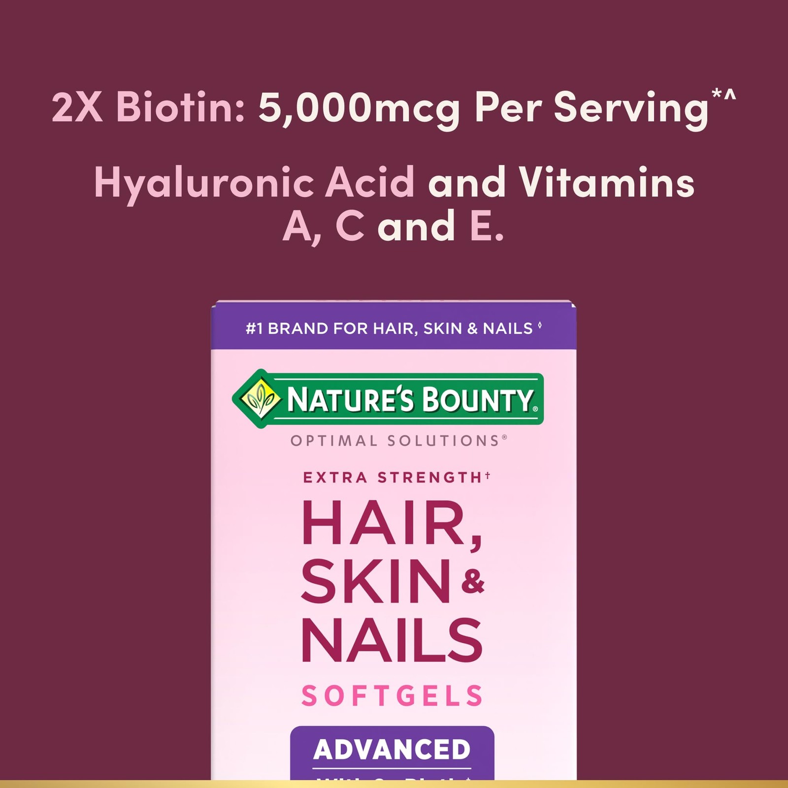 Nature’s Bounty Advanced Hair, Skin & Nails, Argan-Infused 150 Count, N/a