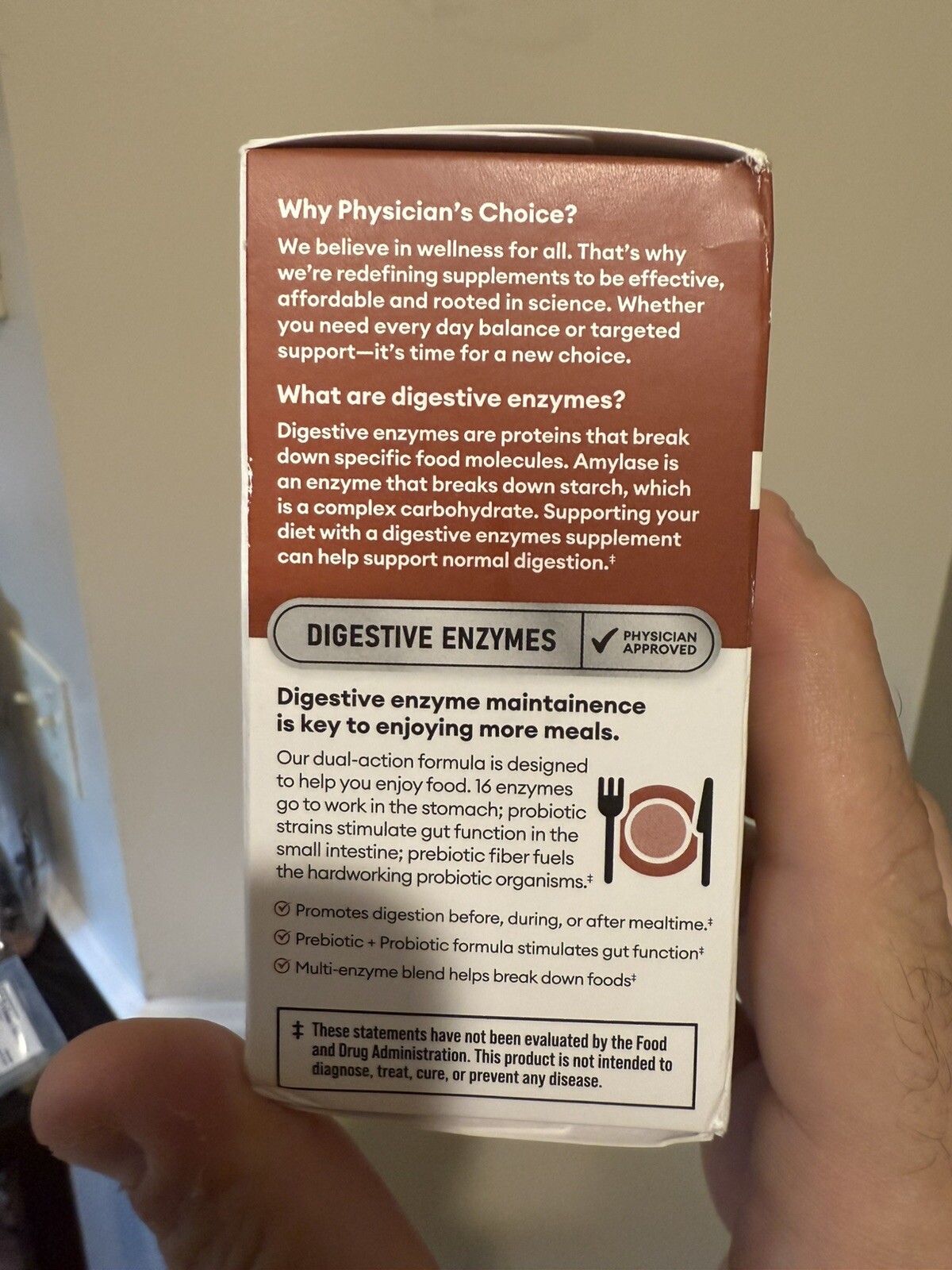 Physicians Choice Digestive Enzymes – Multi Enzymes, Organic Prebiotics 60 Caps