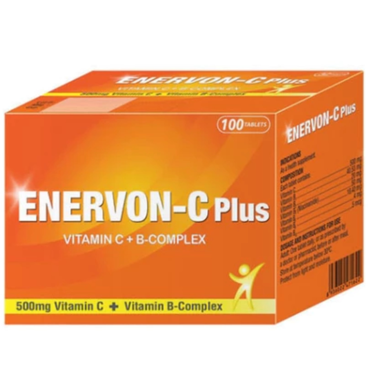 ENERVON-C Vit C + Vit B-Complex Increase Energy Immunity (500mg X 100’s)