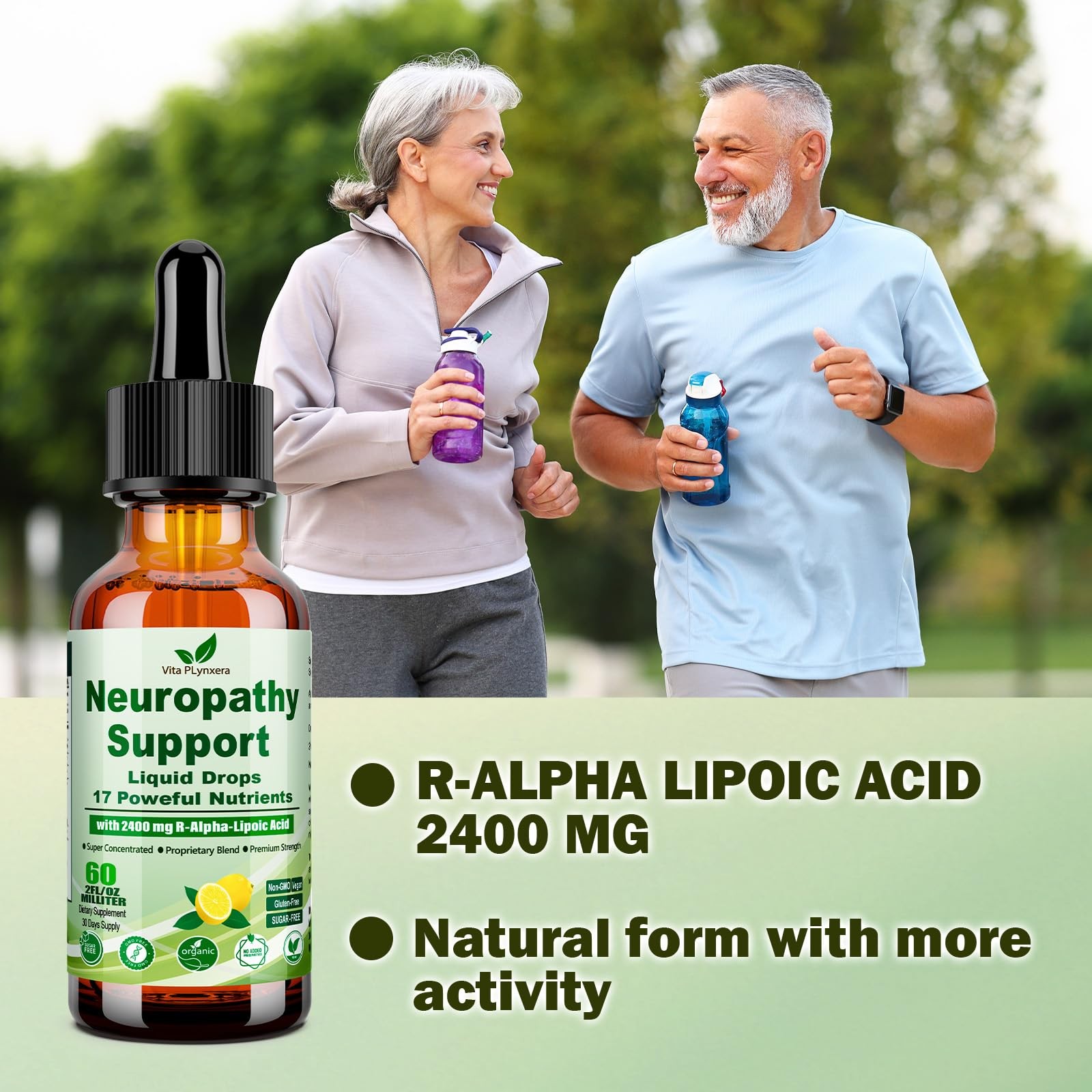 Neuropathy Supplements Liquid Drops, Advance 17-in-1 2 Fl Oz (Pack of 1)