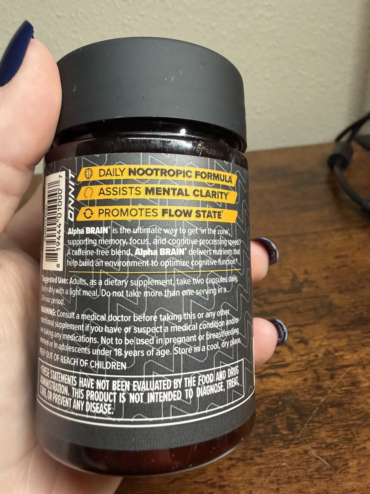 Onnit Alpha Brain All-in-One Product for Energy Management – 30 Capsules