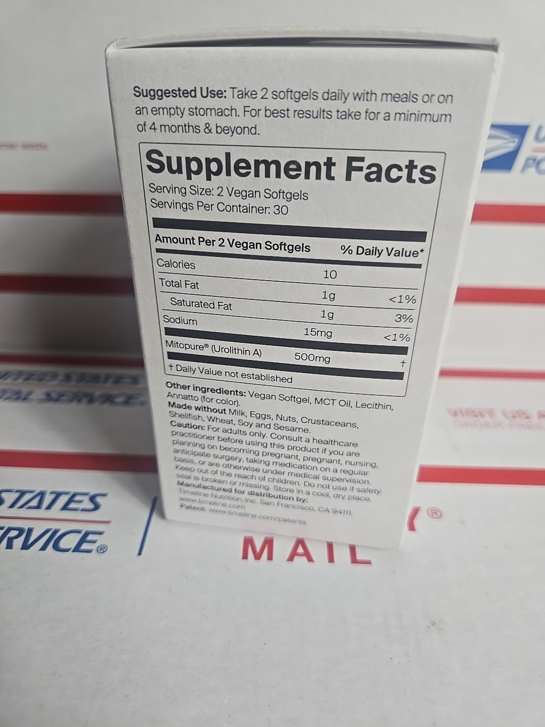 Time-Line – Longevity Supplement Mitopure – Urolithin A – 60ct – Exp: 02/2026