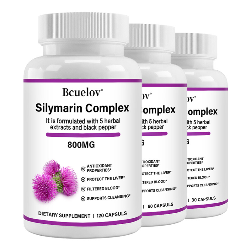 Liver Cleanse Detox Milk Thistle Extracts Silymarin,Artichoke,Dandelion,Turmeric