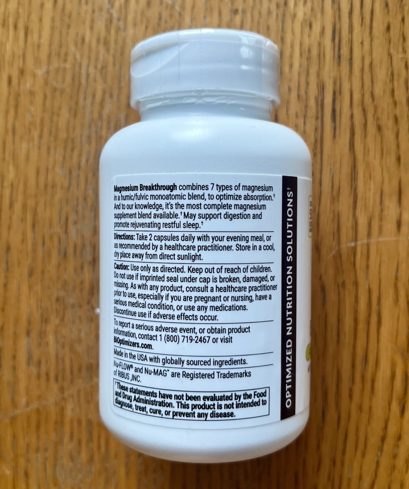 3 pack-Bioptimizers Magnesium Breakthrough all 7 essential forms, 60 capsules