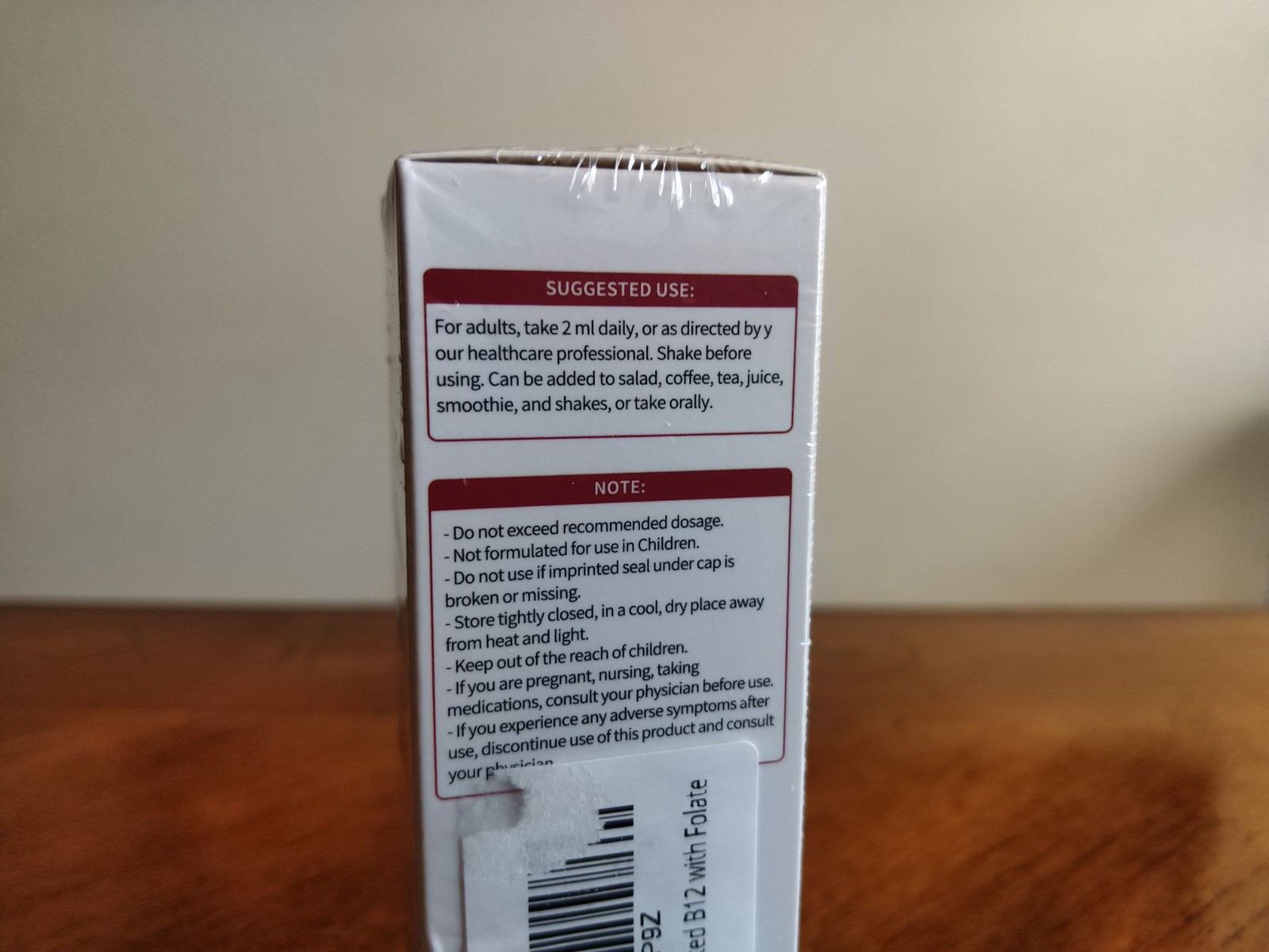 Mulittea Methylated B Complex Liquid Drops 5000 mcg B12 + 1000 mcg Folate 30days