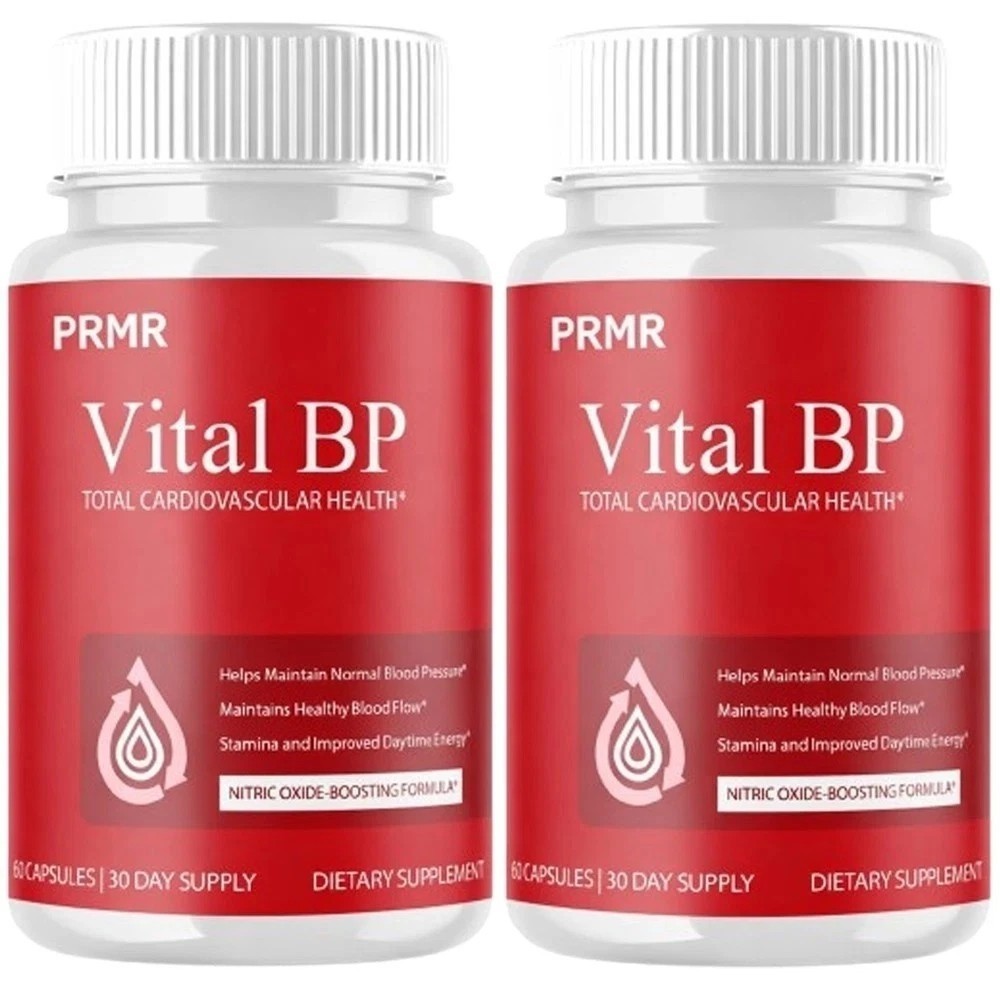 (2 Pack) PRMR VitalBp Capsules, Natural Blood Support Supplement – (120 count)