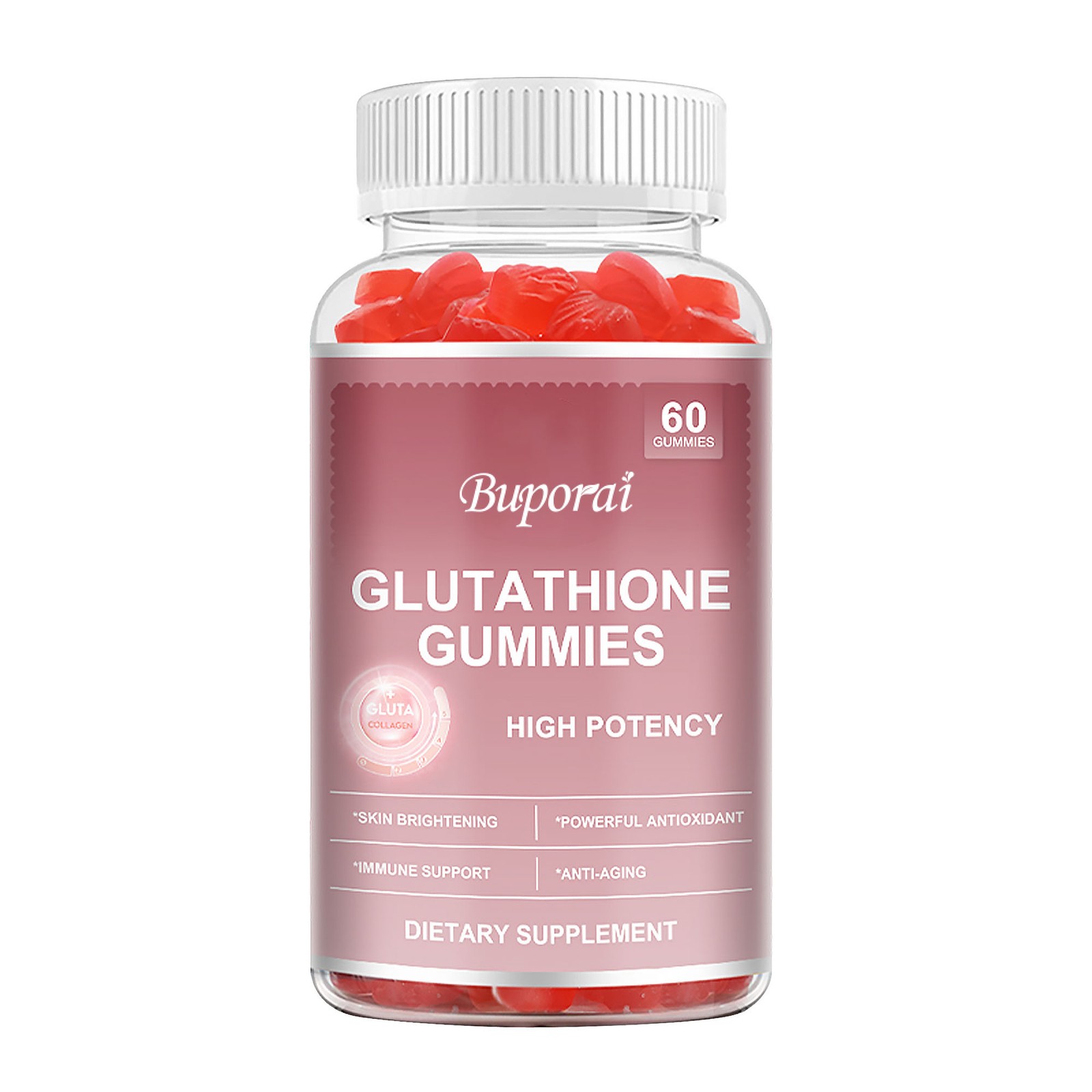 Glutathione Gummies – Anti-aging, Anti-wrinkle, Skin Whitening, Detox, Collagen