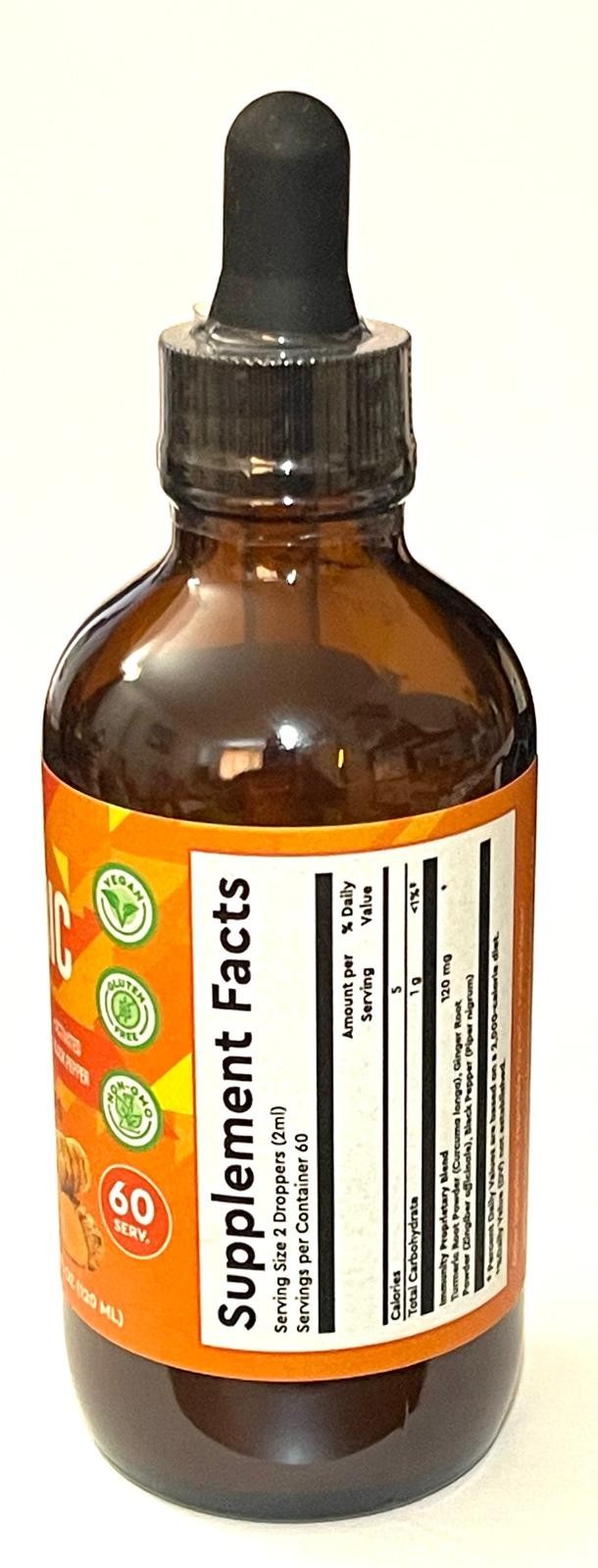 Turmeric Ginger Drops Dietary Supplement 4 fl. oz. by 360 Nutrition