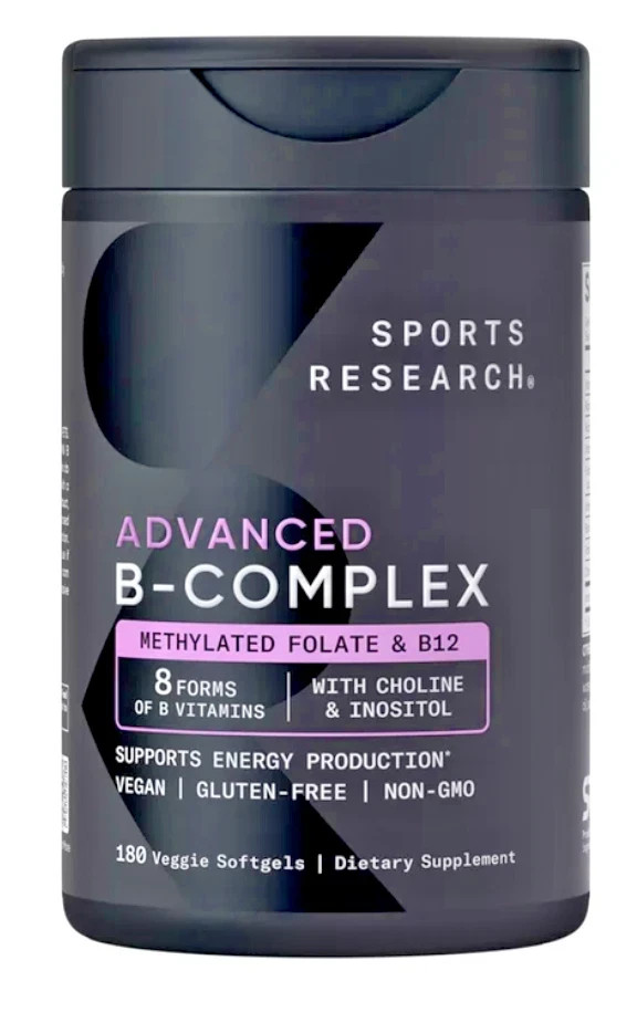 Sports Research Vitamin B Complex, 180 Veggie Soft Gels
