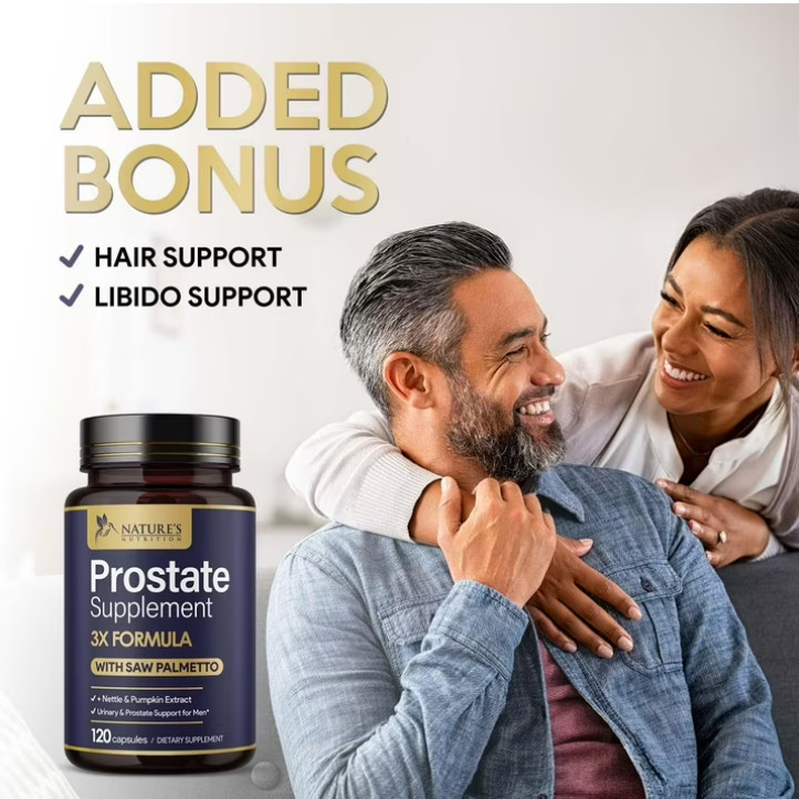 Prostate Health 1000mg 3X Formula w/ Saw Palmetto Capsules for Men