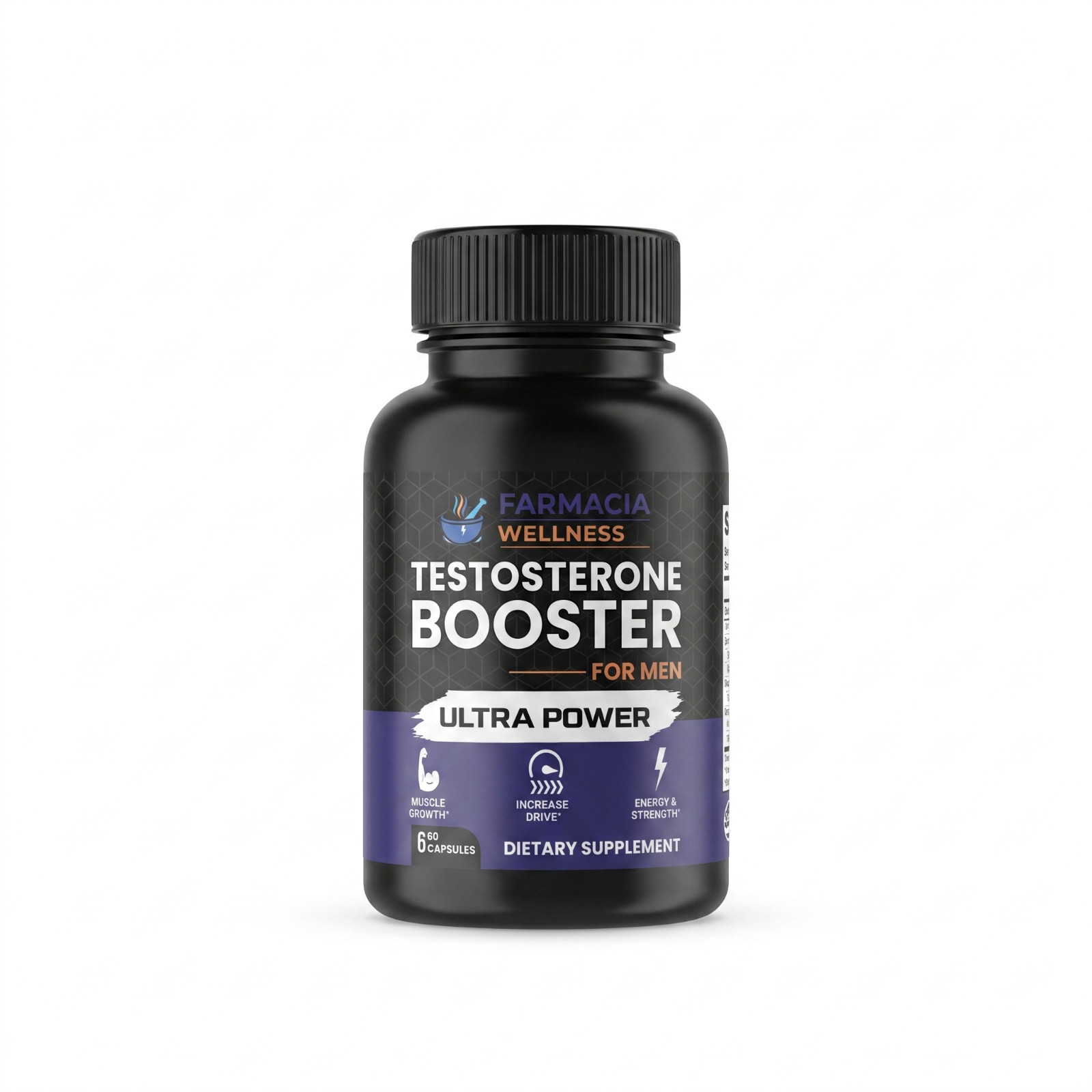 Farmacia Wellness Testosterone Booster Men 60 Capsules Energy Drive & Vitality