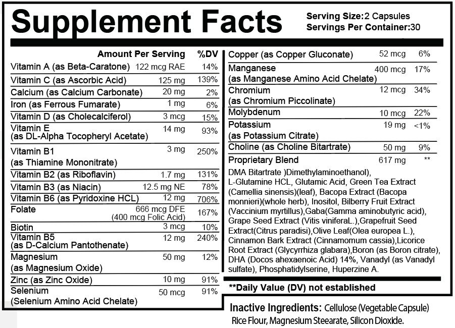 COGNIFLEX Mind Cognitive Brain Booster Supplement 60 Capsules