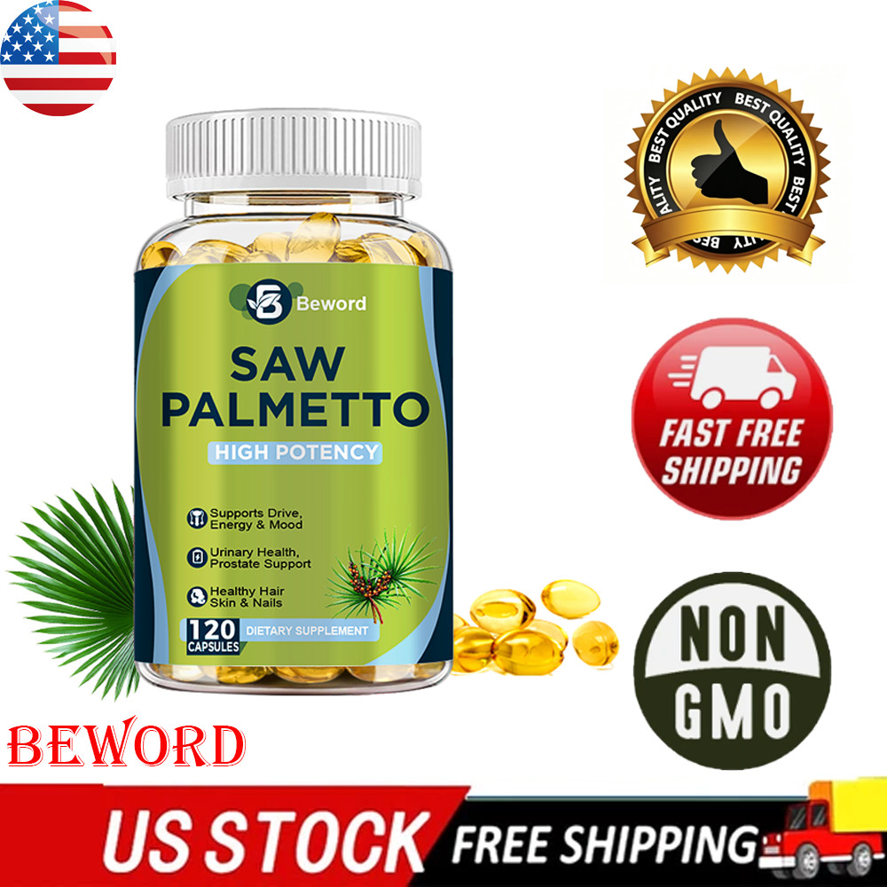 Extra Strength Saw Palmetto Extract Herbal Complex for Hair, Prostate Health