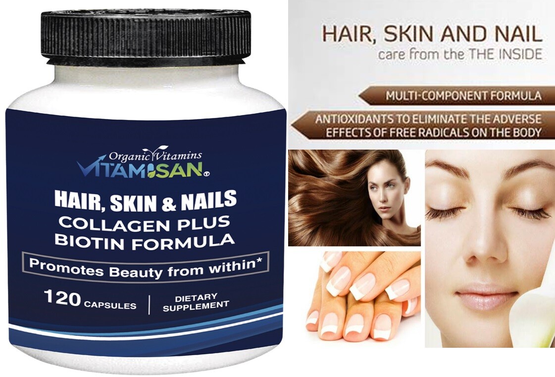 Hair Gain Biotin Hydrolyzed DHT Blocker Hair Growth Vitamins 2500000 Women Men