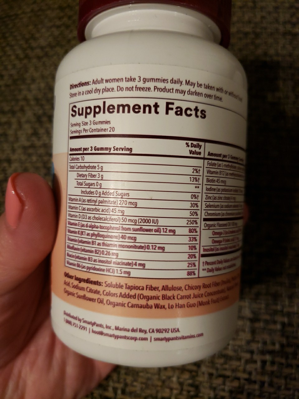 2X Smarty Pants Women’s Multivitamin & Omegas – Orange – 60 gummies – Exp 12/26