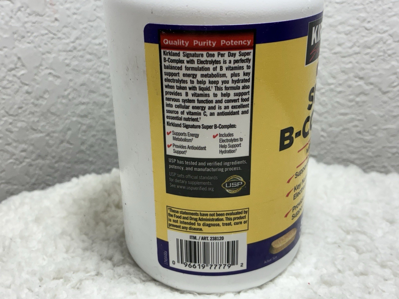 Kirkland Signature Super B-Complex + Electrolytes & Vit C 500 Tabs EXP. 02/2026