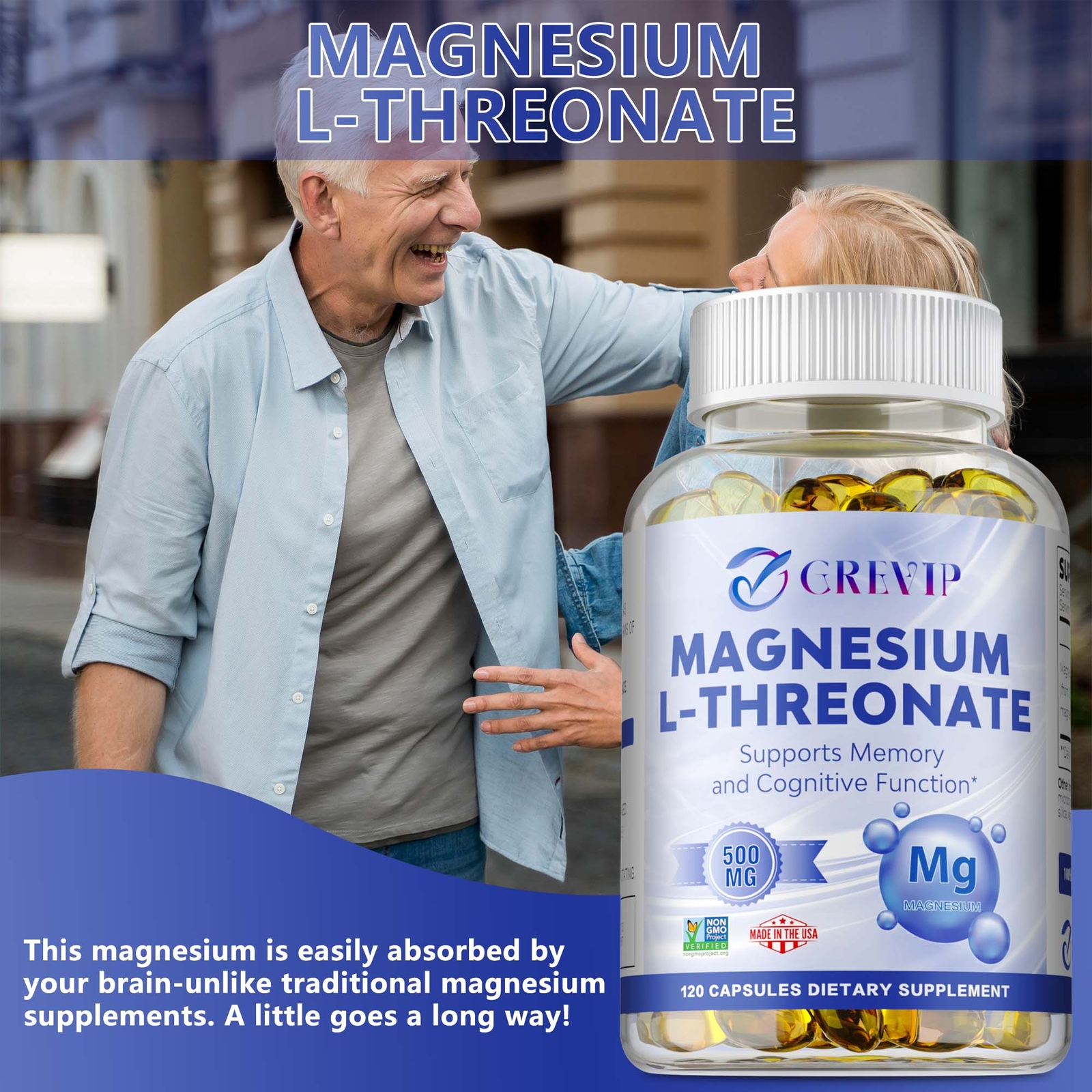 Magnesium L-threonate 2000mg – for Brain, Memory, Focus, Cognitive Function