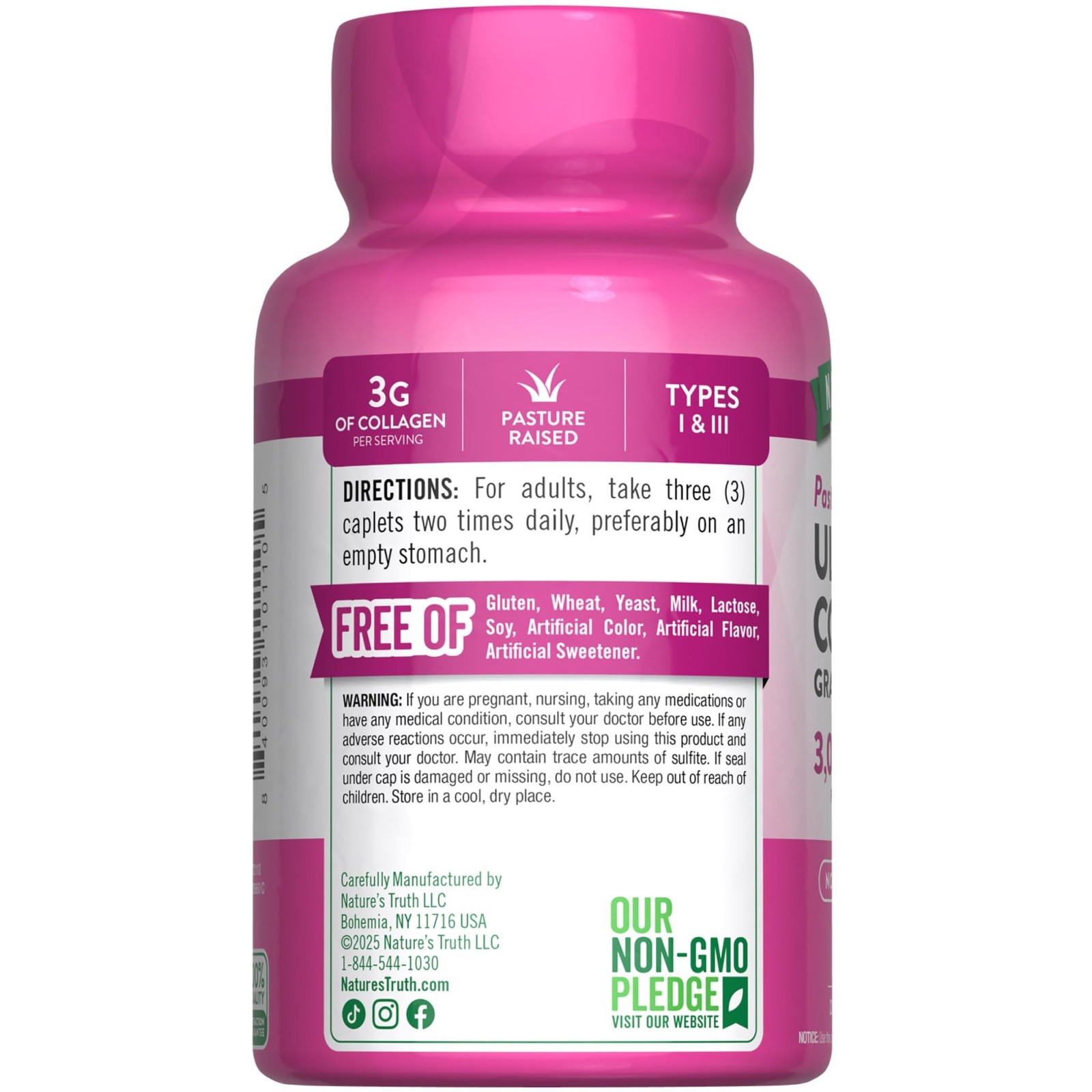 Nature’s Truth Collagen Peptides | 90 Caplets | Type 1 and 3 with Vitamin C |…