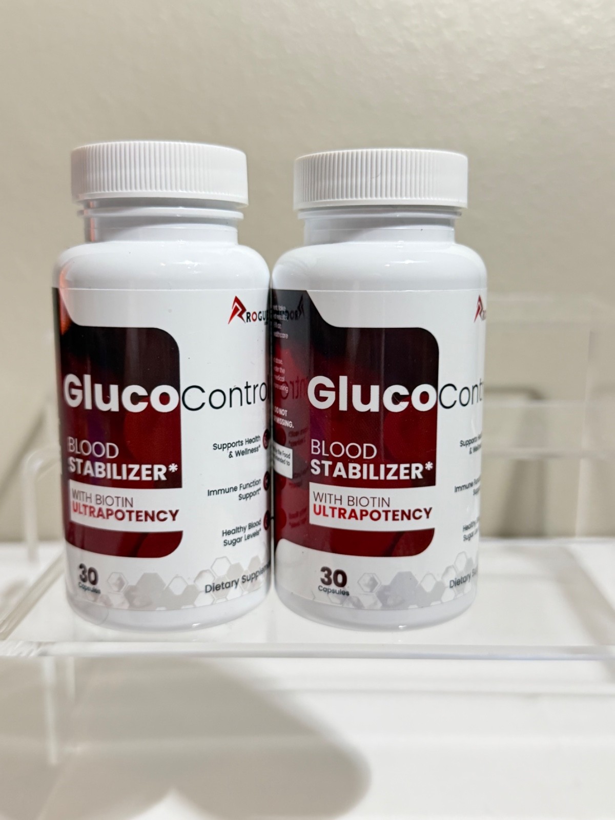 Rogue Labs GlucoControl Dietary Supplement 30 Capsules Exp 06/2027 Lot of 2