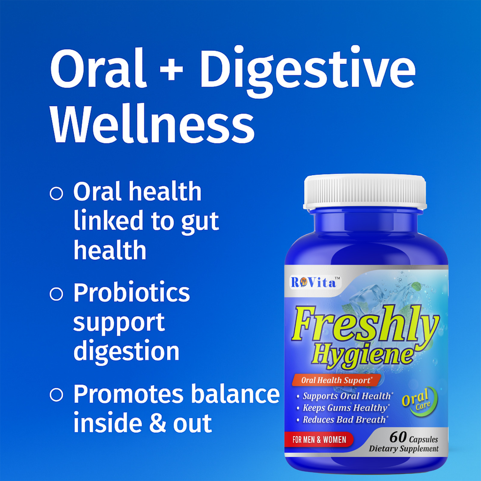 Oral Breath Freshener Dental Probiotics –Oral Health Supplement for Fresh Breath