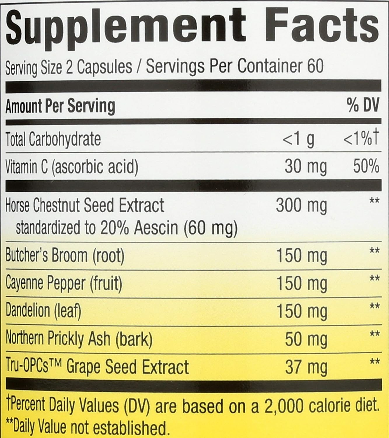 Herbal 6-Herb Blend for Healthy Leg Veins – , 120 Capsules Wellness Boost
