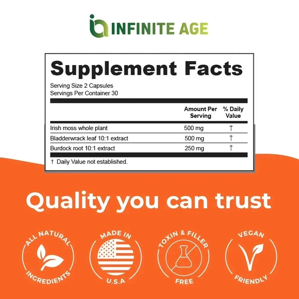 INFINITE AGE Sea Moss Advanced 1250mg Superfood (Pack of 2)