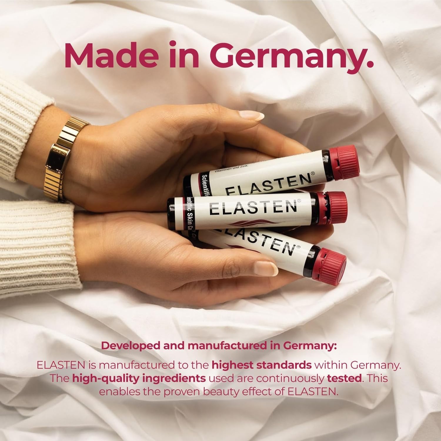 ELASTEN Clinically Tested Collagen Complex for Radiant Skin from Within – Red…