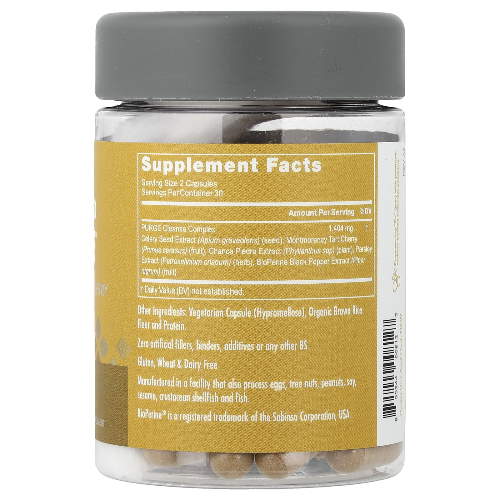 Uric Acid Purge, Celery Seed & Tart Cherry, 60 Vegetarian Capsules