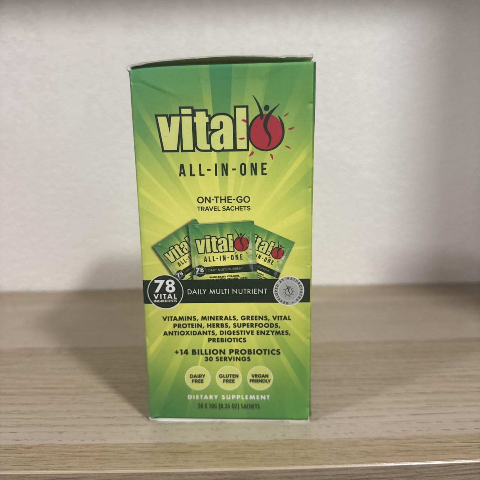 Vital All – In – One Daily Multi Nutrient On The Go Travel Sachets Exp 05/2027